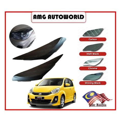 Perodua Myvi Lagi Best Headlamp Lid Cover Eyebrow Eyelid Lip