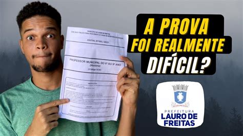 CONCURSO DE LAURO DE FREITAS 2023 Minhas opiniões sobre a prova