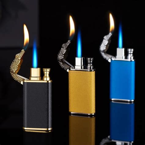 Briquet Crocodile Dauphin En M Tal Flamme Bleue Briquet Cr Atif Coupe