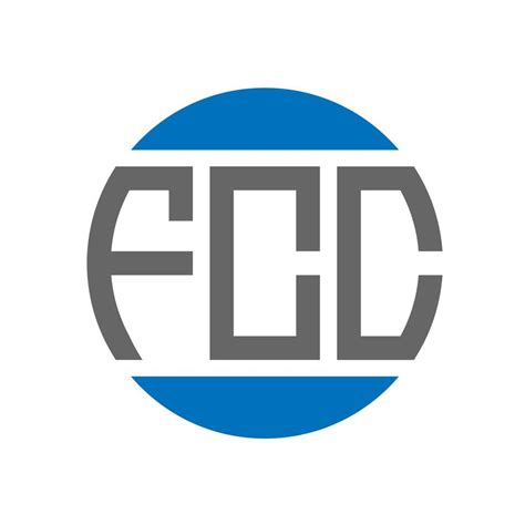 Diseño De Logotipo De Letra Fcc Sobre Fondo Blanco Concepto De