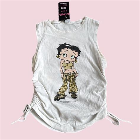 ICONIC Y2K AUTHENTIC 2003 Betty Boop Camo Print Tank Depop