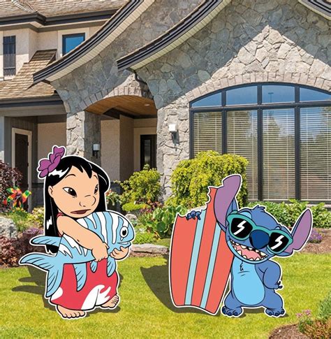 Lilo & Stitch Hawaiian Themed Party Cutout and Yard Sign - Etsy