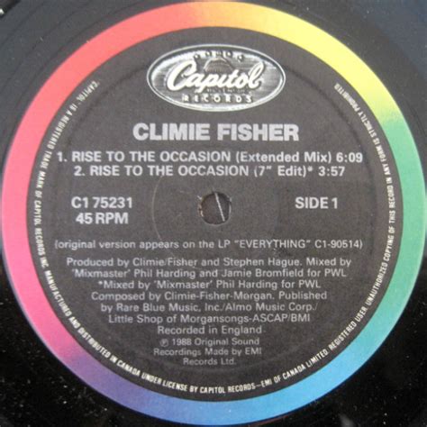 Climie Fisher – Rise To The Occasion (1988, Vinyl) - Discogs