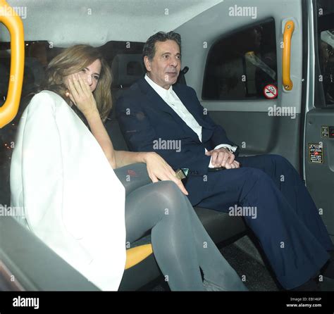 Charles Saatchi and Trinny Woodall leaving Scott's restaurant after ...