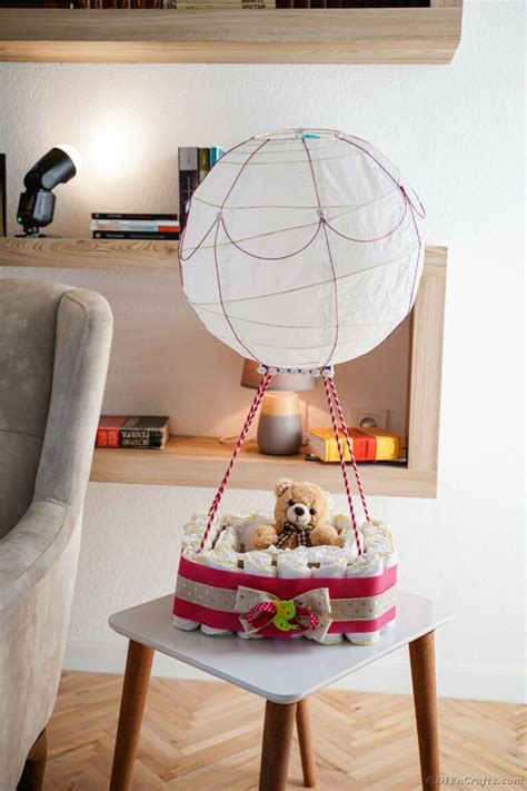 Cute Hot Air Balloon Diaper Cake Gift DIY Crafts