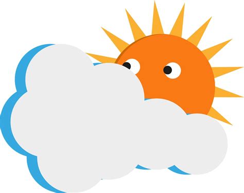 Cloudy day, illustration, vector on a white background. 13779443 Vector Art at Vecteezy