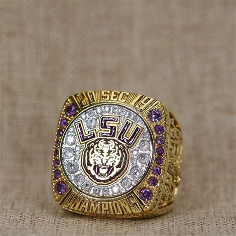 2019 Sec Lsu Tigers Premium Replica Championship Ring Hyperings