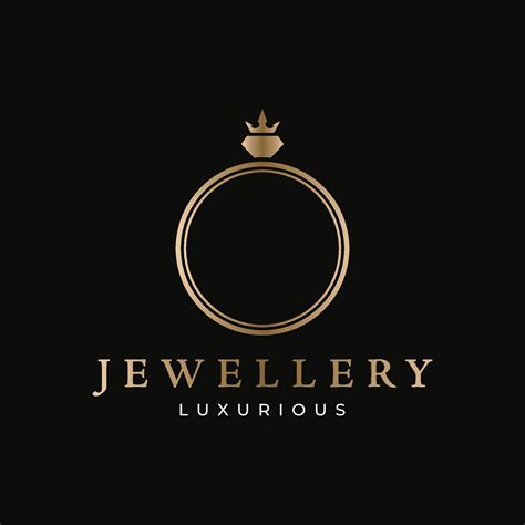 Luxury Vintage Jewelry Logo Template Design With Creative Idea With Abstract Ring Shape Logo