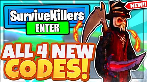 4 SURVIVE THE KILLER CODES FREE GEMS ALL 4 NEW SECRET OP ROBLOX