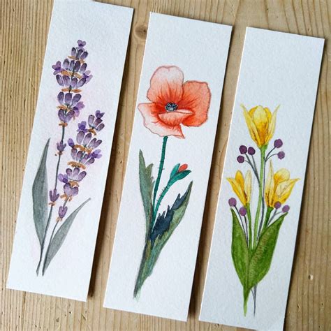 Handmade watercolor bookmarks #watercolorbookmarks #handmadebookmarks #diybookmarks # ...