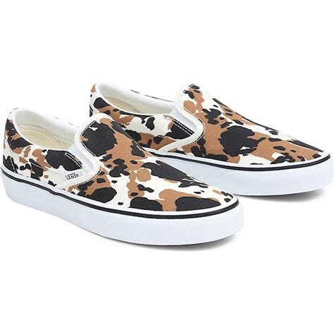 Vans Classic Slip On Shoes Cow Multi Color Women Black Vn0a7q5dmul