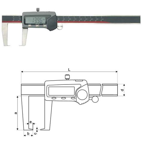 Outside Groove Digital Calipers With Flat Points Id