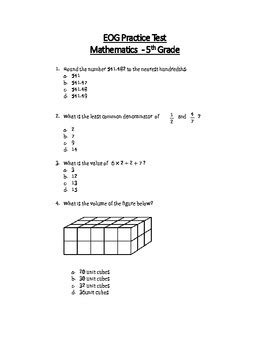 Results For Th Grade Math Eog Review Tpt