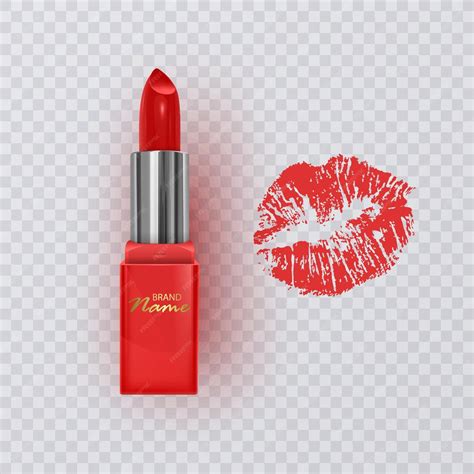 Premium Vector Red Lipstick Isolated On White Background 3d Realistic