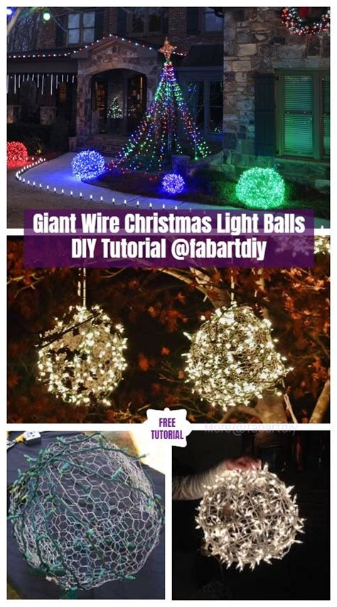 Diy Giant Wire Christmas Light Balls Tutorials Video Diy Christmas