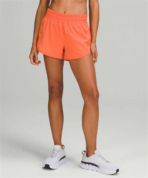 Lululemon Track That High Rise Lined Short 3 Warm Coral Lulu Fanatics