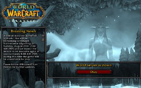 World Of Warcraft Classic Is Live And Players Have Already Crashed