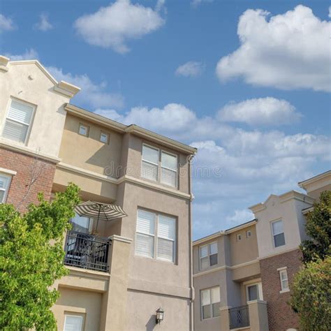 Classic Low Rise Apartment Complex Balconies Stock Photos Free