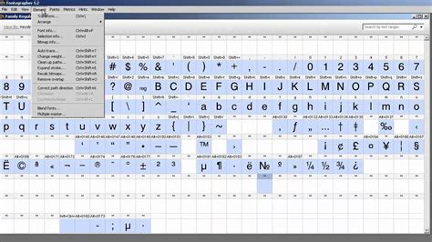 font families  fontographer  youtube