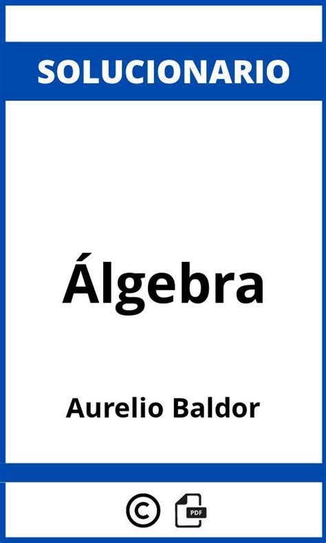 Solucionario Lgebra