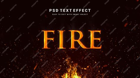 Premium PSD | Fire text effect