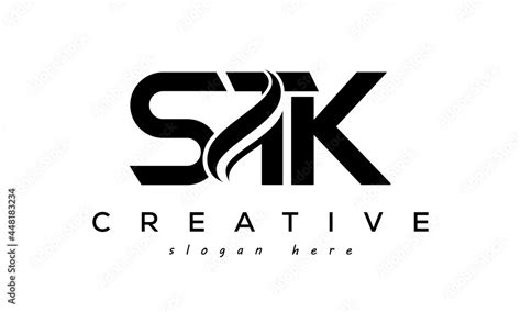 Letter Stk Creative Logo Design Vector Stock Vector Adobe Stock