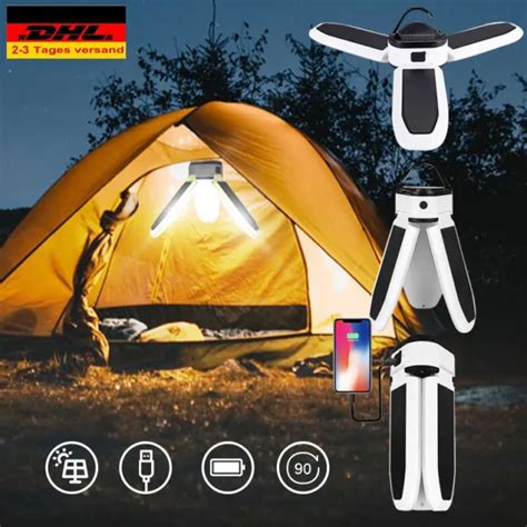 Usb Aufladbar Solarleuchte Led Außen Camping Lampe Glühbirne Akku Zelt