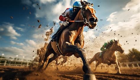 Premium AI Image | horse racing editorial dynamic photography in the ...