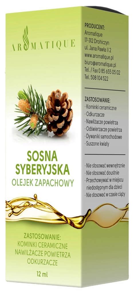 Sosna Syberyjska Olejek Zapachowy Aromatique Ml