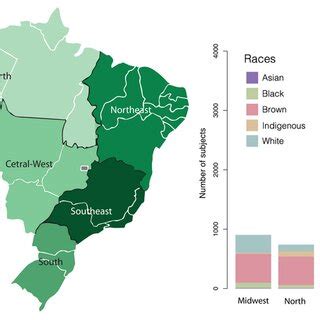 Racial and population distribution across Brazilian regions in the ...