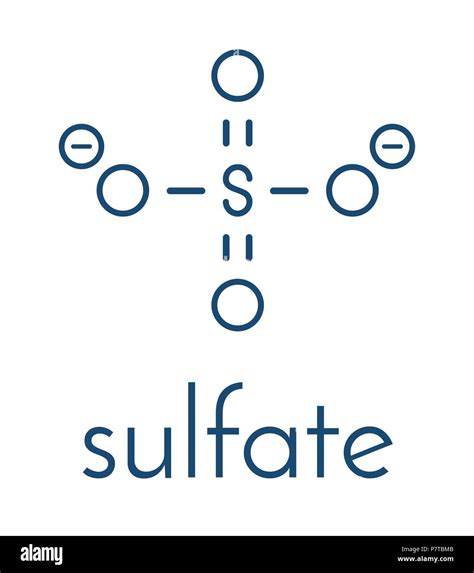 Sulfate Anion Chemical Structure Skeletal Formula Stock Vector Image And Art Alamy