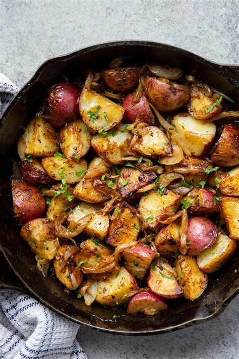 Pan Fried Potatoes With Caramelized Onions