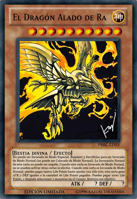 Cartas Yu Gi Oh Para Imprimir El Drag N Alado De Ra Legal