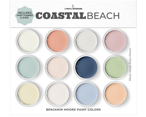 Benjamin Moore Coastal Beach Color Palette Includes Benjamin Moore Silver Satin Symphony Blue ...