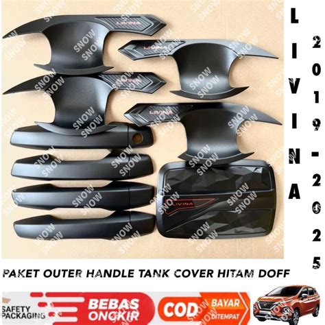 HITAM Package Outer Handle Tank Cover Livina 2019 2023 2024 2025 Up