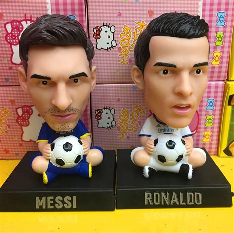 Football star messi ronaldo action figure Q version Bobblehead car ...