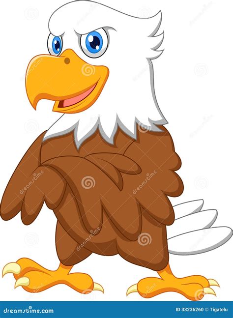 Cute Eagle Cartoon Posing Stock Photo Image 33236260