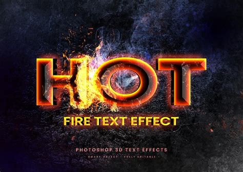 Premium Psd Hot Fire Editable Text Effect