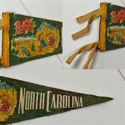 Vintage Felt Pennant Travel Souvenir State Souvenir Pennant Etsy