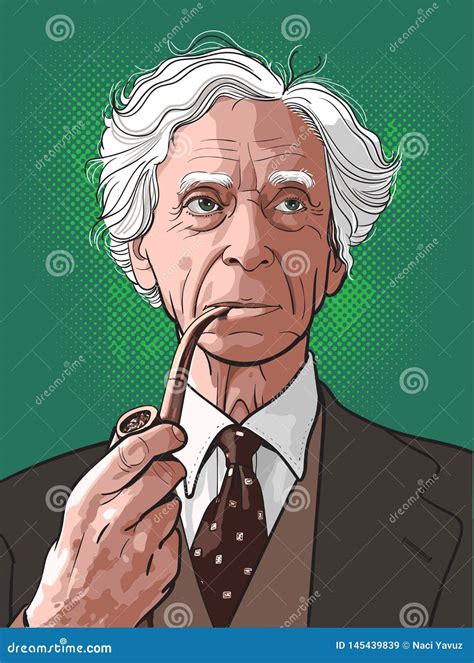 Bertrand Russell Portrait in Line Art Illustration Stock Vector ...