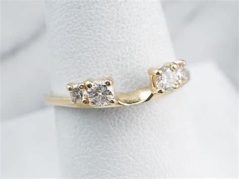 Diamond Gold Solitaire Enhancer Ring