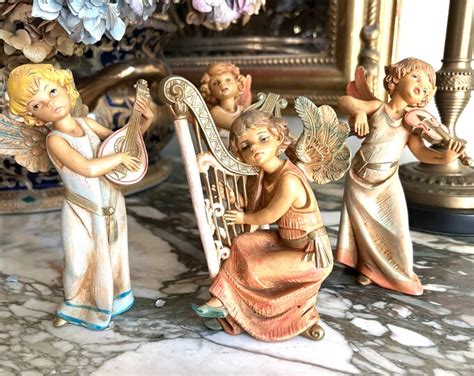 Depose Italian Angels Set Of Vintage Fontanini Depose Italian Angels