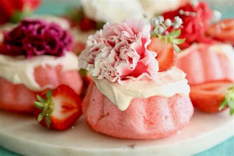 Strawberry Mini Bundt Cakes With White Chocolate Ganache The Seaside