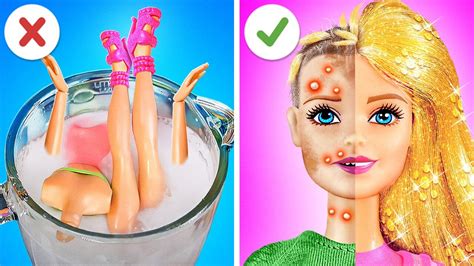 Oh No Barbie Is Ruined Messy Doll Makeover Challenge Youtube