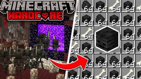 I Built An Insane Wither Skeleton Farm In Minecraft Hardcore Youtube