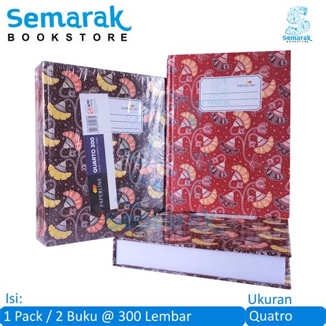 Paperline Hard Cover Buku Tulis Sampul Tebal Quarto 1 Pack 2 Buku