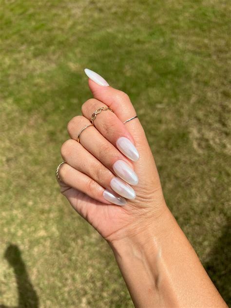 Glazed Donut Nails Chrome Hailey Bieber Trend Handmade Etsy