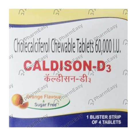 Caldison D3 60000 IU Chewable Tablet 4 Uses Side Effects Price