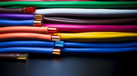 Premium AI Image | Group of colored electrical cables studio shot