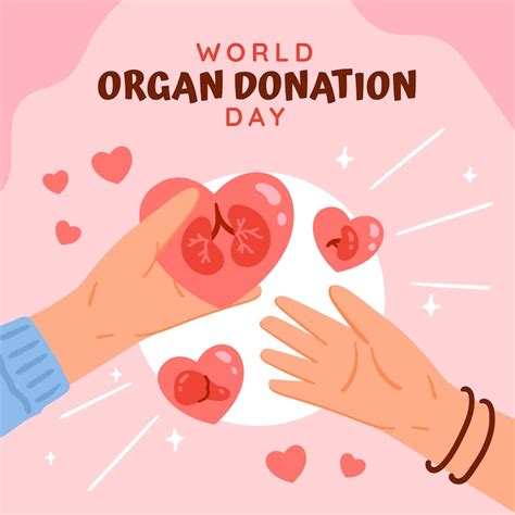 Free Vector Flat World Organ Donation Day Illustration With Hands